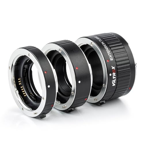VILTROX DG-C Auto Focus Macro Extension Tube Set Compatible with Canon EF EF-S Lens DSLR Camera 2000D 1300D 800D 600D 400D 200D 90D 70D 50D 30D 10D 7D 6D 5D T7 T6 T5 T4i SL3(12mm 20mm 36mm)