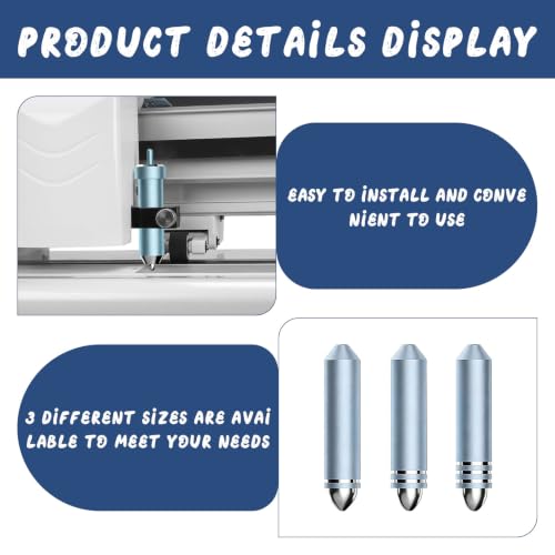 Engraving Tool and Foil Transfer Kit for Cricut, 4PCS Blue Foil Transfer Set for Cricut Maker and Maker 3, Creating Metallic Accents for DIY Crafts, Adding 3D Effects to Home Decor Projects
