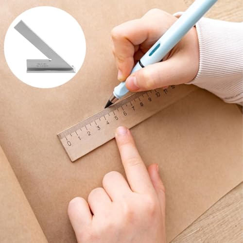 45 Degree Angle Ruler 45 Degree Mitre Angle Mechanical Engineering with Seat for Engineers and Carpenters (150x100mm)