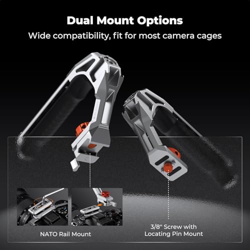 K&F CONCEPT Universal Camera Cage Top Handle with NATO & 3/8" Mounts