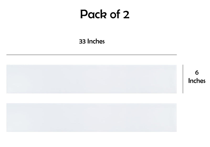 Rubber Bond Kick Plates (2 Pack) 6" x 33" - Effortless Peel & Stick - Prevents Dents & Scratches - Self-Adhesive & Universal Fit (White) Kick Plate - 2 Pack - 6"x34" White
