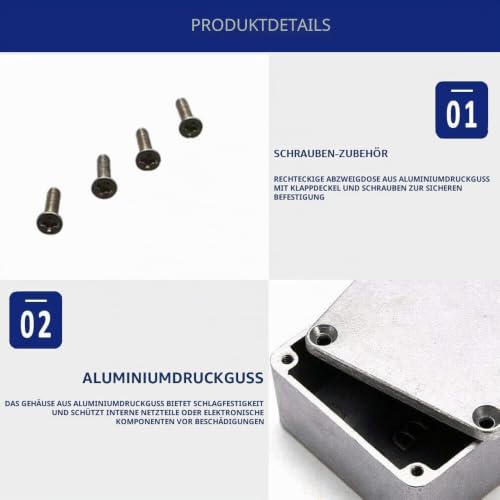 Supertool Die-Cast Aluminum Waterproof Electronics Project Enclosure for External Power Supply (1Pcs-1590B 122x66x39.5mm) 1590B+ 122 x 66 x 39.5mm