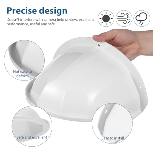 HOMSFOU White Outdoor Camera Protector Cover 11.41X8.07X5.90 Inches White 1pcs