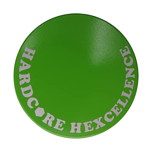 Headchef Hardcore Hexellence Ceramic Non-Stick Coated Metal Herb Grinder, 4 Piece, 62mm (Green)