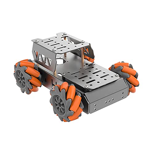 [Australia - AusPower] - Mecanum Wheel, Omni-directional Wheel 65mm High Hardness Plastic Wheel, Orange Wheel Intelligent Robot Car Components, DIY Accessories(4PCS) 