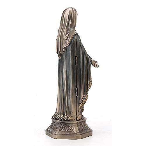 Veronese Design 7 7/8 Inch Tall Madonna and Baby Jesus Triptych Religious Decor Gift Cold Cast Bronzed Resin Faith Collecitbles Nativity Design 3 x 2 3/4 x 7 7/8 Inch Bronze