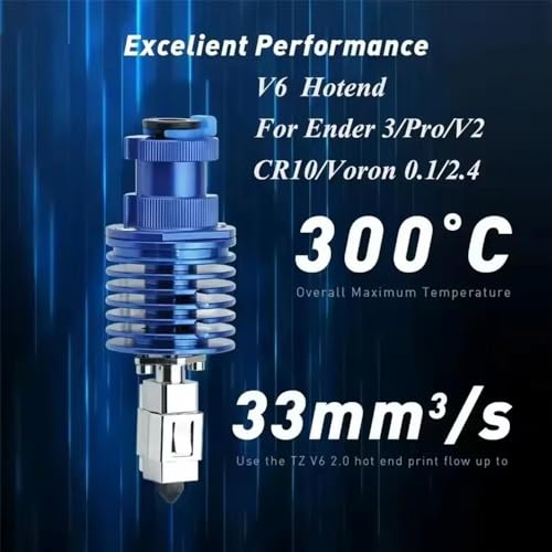 Ender 3 3D Printer Hotend For Ender 3/ Ender 3 V2 / Ender 3 Pro Hotend Upgrade Kit Supports 300°C High Temperature TZ V6 2.0 Ender 3 V2 Extruder Hotend Kit (TZ V6 2.0 Set) TZ V6 2.0 Set
