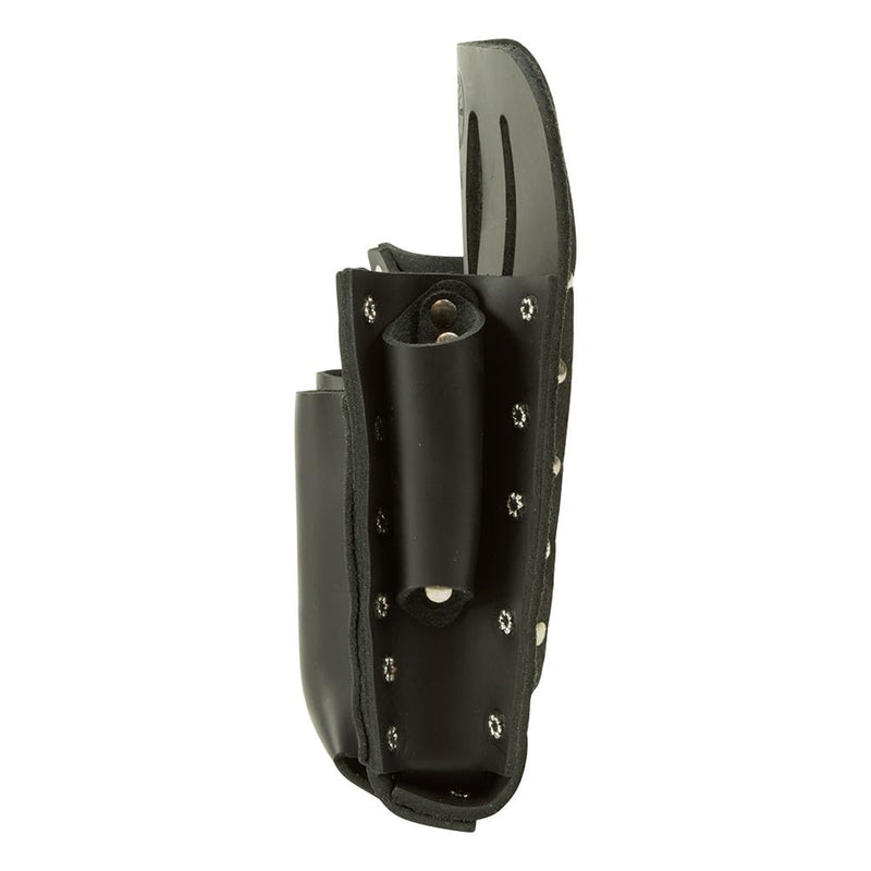 Klein Tools 5126 Leather Tool Pouch with Knife Snap, 5-Pocket