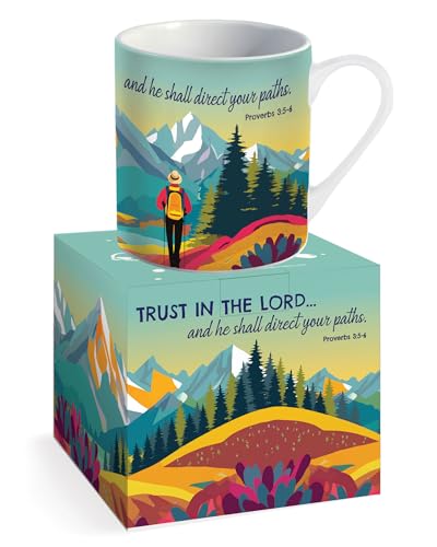 Christian Mug with Gift Box, Trust in The Lord, Bible Verse Proverbs 3:5-6