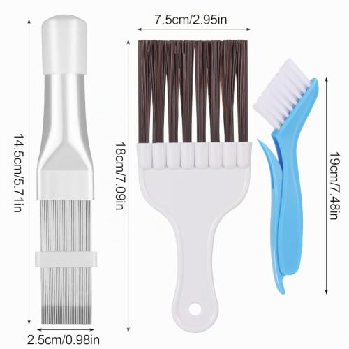 Dacitiery Pack of 3 Condenser Comb Dryer, Slat Comb Dryer, Air Conditioning Comb Condenser Cleaning Comb Air Conditioning Condenser Fin Comb Air Conditioning Fin Cleaner Coil Condenser | Klimaanlage Kamm Kondensator Reinigung Kamm Klimaanlage Kondensat...