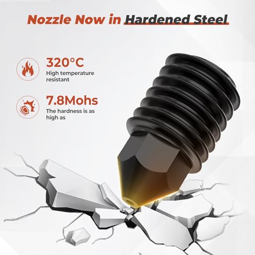 3Pcs Ceramic Hotend, 0.2MM 0.4MM 0.6MM Ceramic Hotend for Kobra S1 Combo, Stainless Steel Print Head Extruder Kit, Hot End Hardened Nozzle with 200 K Thermistor Replacement for Anycubic