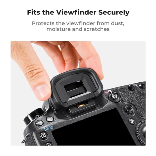 K&F Concept 2Pack Eyepiece Cover & Hot Shoe Cover Kit, Eyecup for Canon 5DM4 5DM3 5DS R 5DS 7D 7DM2 1DX 1DXM2 1DXM3 1DSM3 1DM4 1DM3 Camera Viewfinder, Viewfinder Protector Replace for Canon EG Eyecup