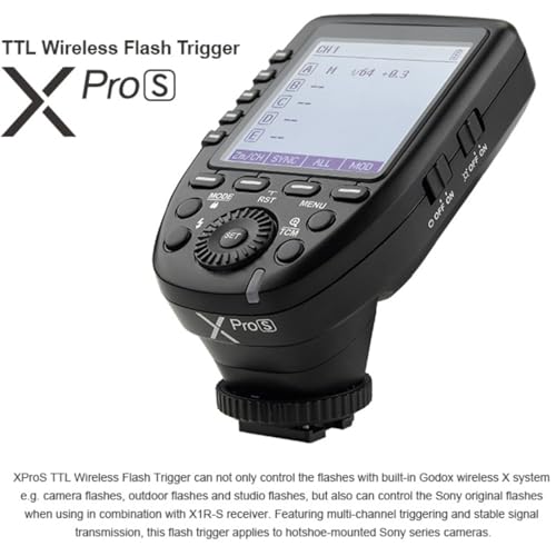 Godox XPro-S TTL Wireless Flash Trigger for Sony Cameras,1/8000s HSS