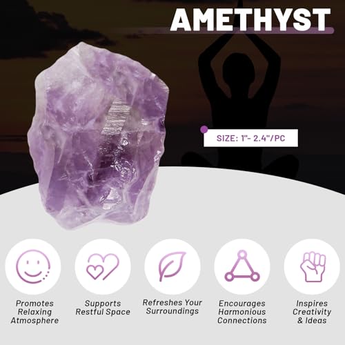 1.1lb Bulk Raw Amethyst Rough Stones-Natural Amethyst Raw Crystals