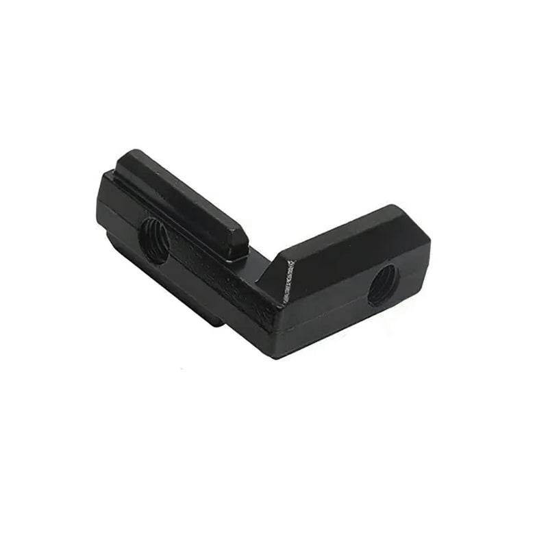 40Pcs 2020 Aluminum Extrusion Profile Hardware V-T Slot Connector L Bracket | FORRCKY, 20 Series 2020 2040 20mm Extruded Aluminum, with M5 Set Screw, Black Inside Joint Corner Bracket