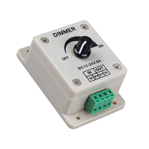 Hailege 3pcs DC12-24V 8Amp 0%-100% PWM Dimming Controller for LED Lights, Strip Lights, Strip Lights, Dimmer is Compatible with Hilight, LED Wholesaler, Filite and Other Strips