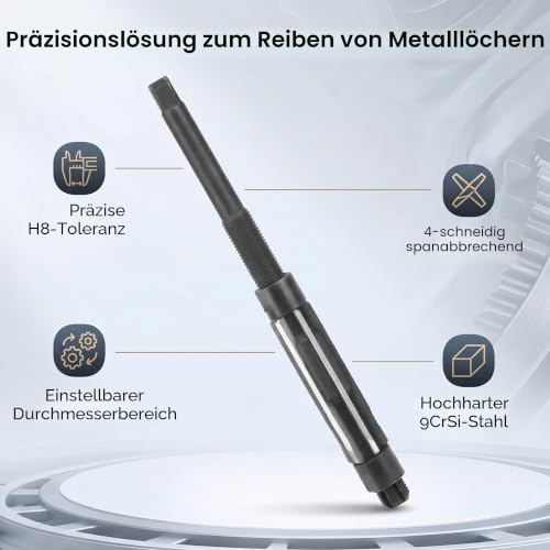 9CRSI H8 Tensioner with Reamer Milling Tool Adjustable Reamer and 4 Flutes (Adapted for 15.25-17mm)