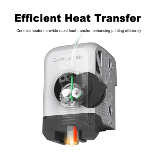 0.2mm Hardened Steel Hotend Nozzle Kit for Bambu Lab P1P P1S X1 X1C, All-Metal Integrated Design 300℃ High-Temperature Print Head Replacement 0.2mm X1/P1S
