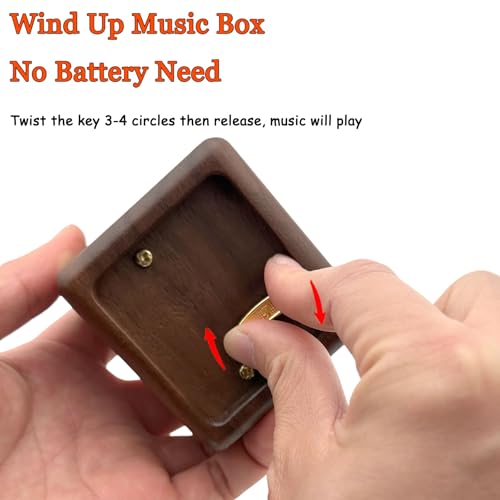 Walnut Wood Wind Up Music Box The Lord’s Prayer for Girls Holy Communion