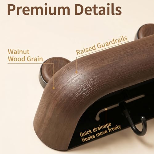 PureBox Shower Caddy Suction Cup Rust Proof Square Shelf 4 Removable Hooks