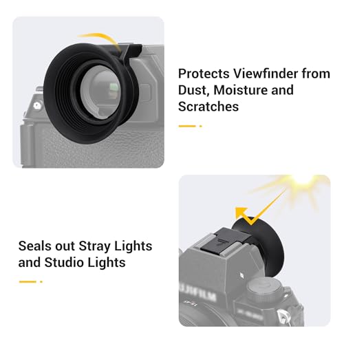 JJC Eyecup Eye Cup Eyepiece & Metal Hand Grip L Bracket for Fuji Fujifilm X-S20 XS20 Camera, X-S20 Camera Accessories