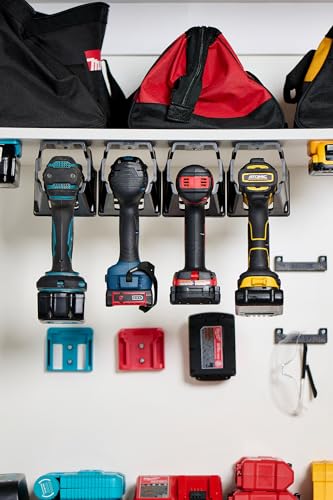 CADDY black 2-pack universal wall mount drill holder and power tool organizer for cordless drills
