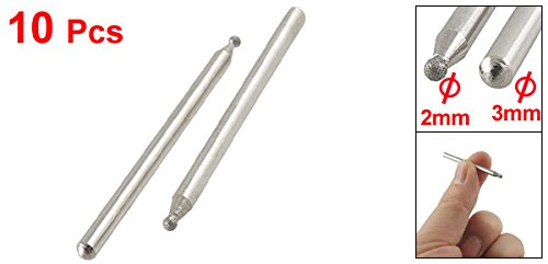 [Australia - AusPower] - 10x 2mm Spherical Head Diamond Mounted Points Grinding 45mm Length 