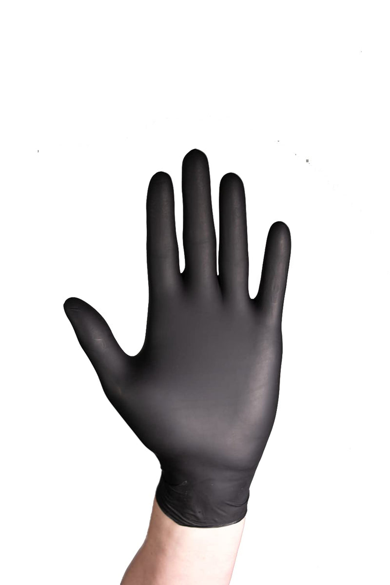 [Australia - AusPower] - GripProtect® Precise Black Nitrile Exam Gloves | 4 Mil | Chemo-Rated | Food, Home, Hospital, Law Enforcement, Tattoo | (Large, 100) Large (100 Count) 