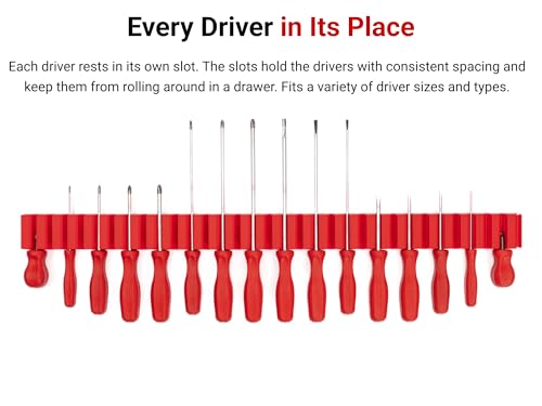 TEKTON ODM91240 red 40-tool modular driver organizer set with tool trays