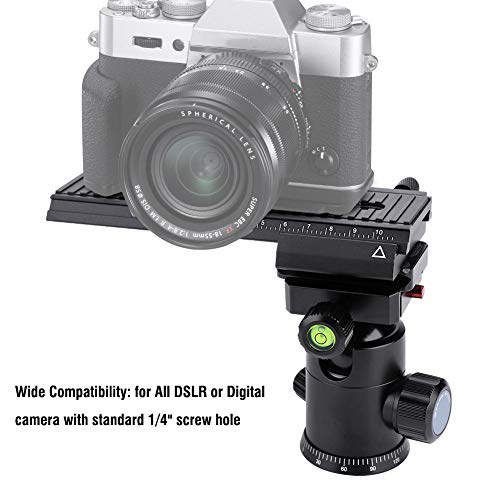 Rail Slider Camera Slider 2 Way Macro Focusing with 1/4" Mounting Screw for Closeup with Precision Scale to get Quick