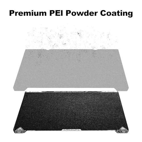 Creality K1 Max PEI Build Plate, 315x310mm Textured Flexible Spring Steel Bed Platform with PEI Coating Surface for Creality K1 / K1 Max/Ender 3 V3 Plus / 3 Max Neo 3D Printers (No Magnetic Base) K1 Max(315*310mm) Frosted