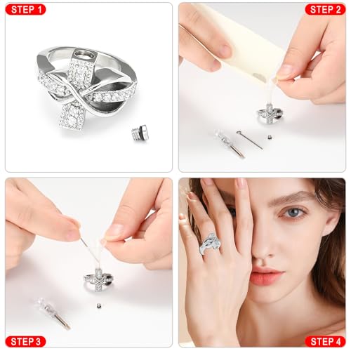 memorial jewelry Diamond Cross Ring Hold Loved Ones Ashes Cremation Urn Ring for Women Man Finger Ring Size 7