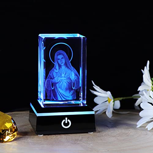 Ornalrist 3D Crystal Virgin Mary Religious Gift for Women on Christmas