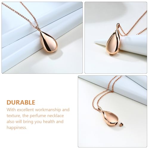Abaodam Perfume Necklace Aromatherapy Necklace Urn Pendant for Ashes Diffuser Jewelry for Women Pendant with Chain for Essential Oils Personal Fragrance