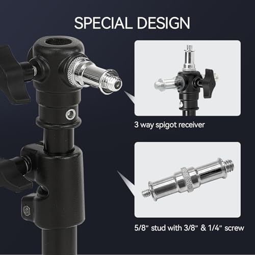 PHOCUS Photography Studio Wall Mount Boom Arm, 40 Inch with 5/8" Stud