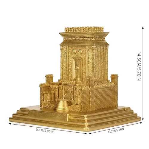 Jerusalem Model for Home Decor Holy Temple Sculpture Miniature Model Resin Gold