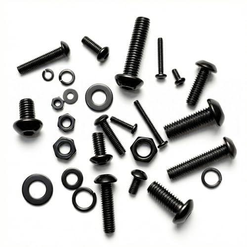 1015 Pcs Metric Machine Screws Assortment Kit - M2 M3 M4 M5 Grade 10.9 Alloy Steel Hex Socket Button Head Screw Set with Nuts and Bolts, Lock & Flat Washers for DIY, 3D Printer, Machinery M2M3M4M5 1015pcs