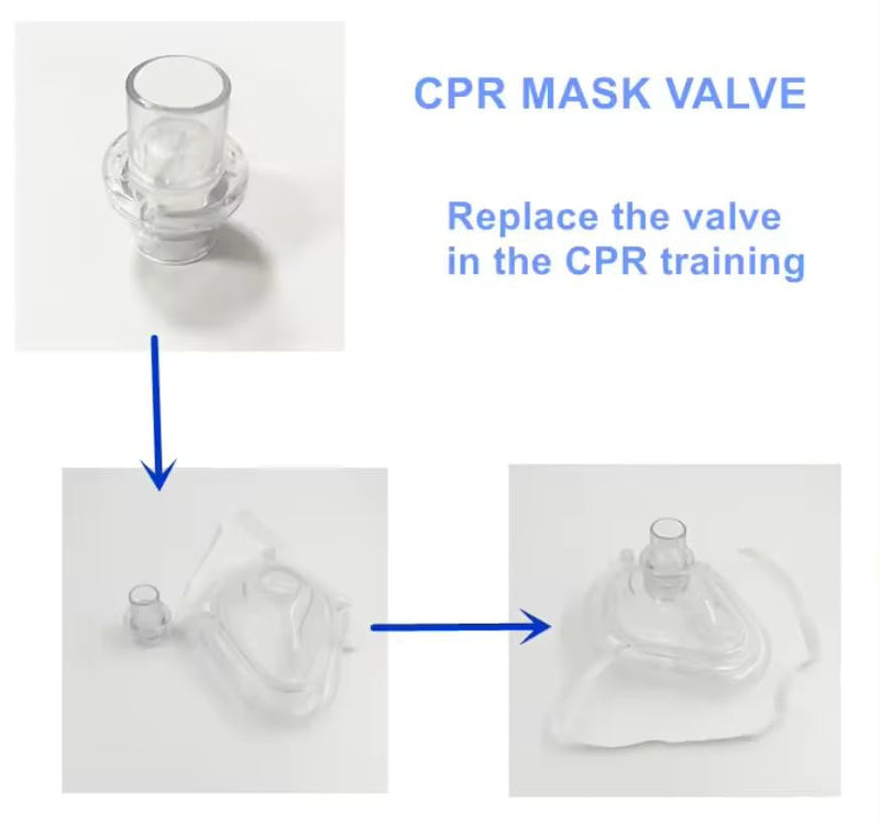 [Australia - AusPower] - 50 Pack - Practice CPR Training Valves - Fits All Adult Child and Infant Training Rescue Masks  Individually Wrapped Valve 