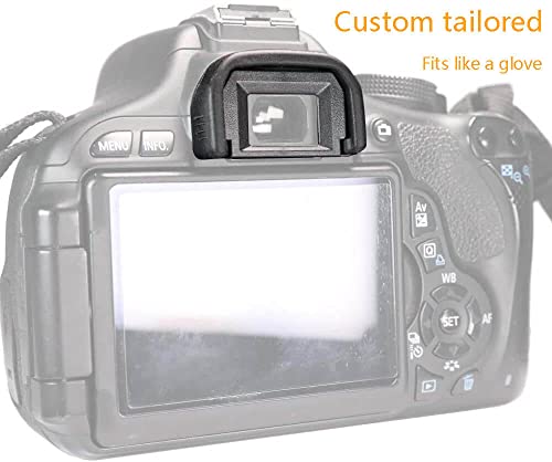 Ef Rubber Eye Cup with 2 Lens Cap Keeper for EOS Rebel T8i T7i T6s T6i T6 T5i T5 T4i T3i T3 T2i T1i XTi XSi XS SL1 SL2