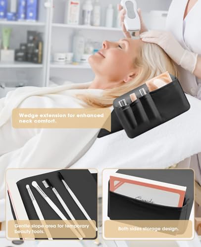 Black Onism Lash Pillow with memory foam neck support for eyelash extensions, designed for comfort and cervical stability.