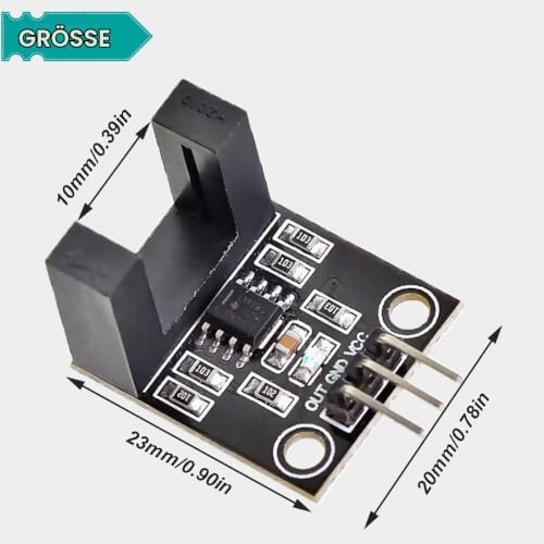 5pcs LM393 Photoelectric Sensor H2010 Photoelectric Infrared Sensor with Opposite Count Motor Speed Sensor Module with Encoder Cable