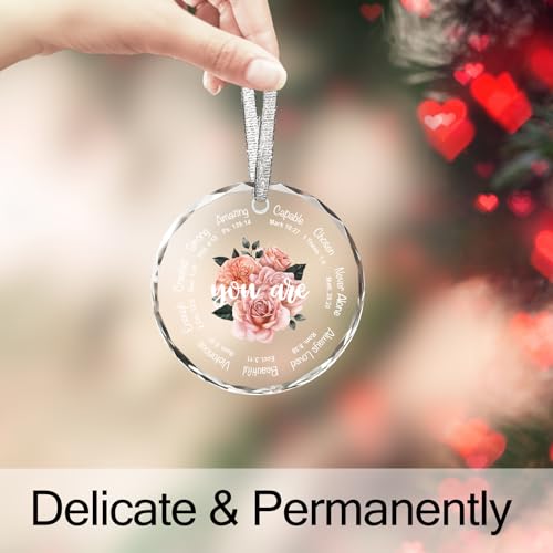 Christian Christmas Ornaments, Christian Religious Gifts for Women, Inspirational Gifts for Women, Friend, Sister, Mom, 3inch Keepsake Religious Ornament You Are