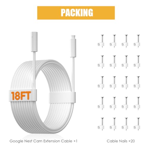2 Pack Power Cable for Google Nest Cam Outdoor(Wired, 2nd Gen) 2