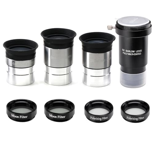 1.25-Inch Telescope Eyepiece Set with Barlow and Filters Astronomy Eyepiece Set