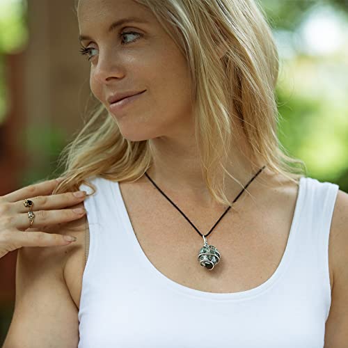 Ayana Wellness Tree Agate Necklace for Women, Healing Crystal Pendant