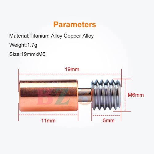 Ender 3 S1 Bimetal Heatbreak,Sprite Extruder Pro Upgrade Bi-Metal Heat Break for Ender 3 S1/S1 Pro/Plus/Ender 3 V3 SE/Ender 3 V3 KE/CR-10 SE/K1/K1 Max/Ender 5 S1/CR10 Smart Pro Hotend.(2Pcs) 2PCS BiMetal