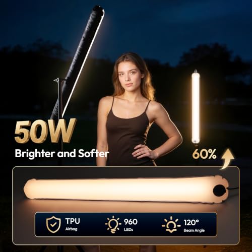 ULANZI UA50 50W Wired Bi-Color Inflatable Light Tube for Photography Large