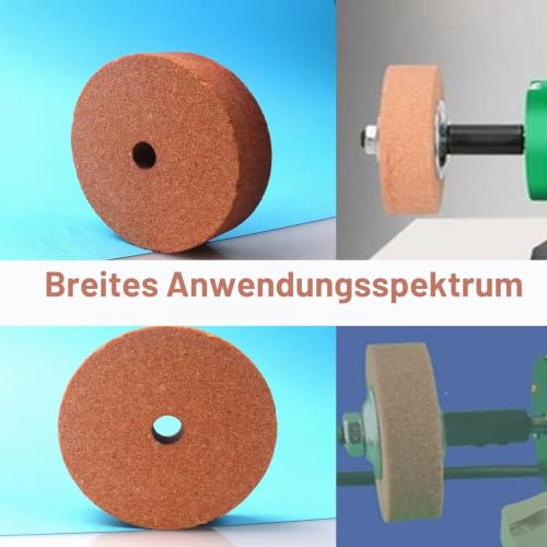 Grinding Wheel 75 mm, Pack of 3 Silicon Carbide Sanding Disc, Polishing Disc, Round Grinding Stone, Polishing Discs for Double Sanders for Metal, Ceramic, Wood