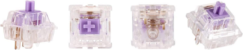 [Australia - AusPower] - ZugGear DUROCK Linear Switches L4 67g Creamy Purple Switch 5 Pins Pre-Lubed L Series Linear Mechanical Keyboard Switch (DUROCK L4 Clear, 20pcs) L4 Creamy Purple Clear 67g 