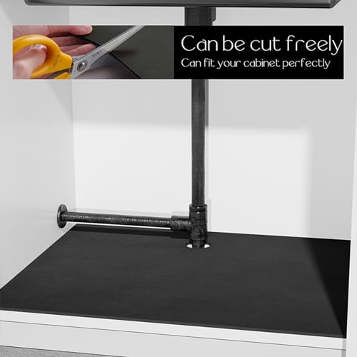 Under Sink Mats -(Cut-to-Fit) Absorbent Shelf Liner for Kitchen & Bathroom Cabinets, Quick-Dry Non-Slip Cabinet Protector, Waterproof Under Sink Pad for Leak Protection (Grey, 35''x 24'') Grey 35"L x 24"W x 0.2"Th